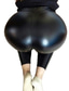 ieftine Leggings-Pentru femei Sexy Punk și gotic Slab Colanti Jambiere Metalic strălucitor Lungime totală Pantaloni Scenă Club Strech Culoare solidă PU Piele Artificială Talie Înaltă Negru S M L XL / Iarnă