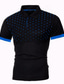 baratos polo clássico-Homens Camiseta Polo Camisa de golfe Camisa de tênis Básico Roupa de rua Manga Curta Preto Azul Vinho Laranja Cinza Claro Cinzento Escuro Gráfico Poá Tamanho Grande Colarinho Colarinho de Camisa