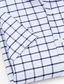 cheap Dress Shirts-Men&#039;s Shirt Dress Shirt Tartan Square Neck White Daily Short Sleeve Print Clothing Apparel Chinoiserie Nostalgic