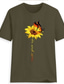 ieftine Tricouri Damă-Pentru femei Tricou Geometric Floarea Soarelui Rotund Topuri Roșu Vin Verde Militar Negru