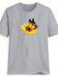 halpa Naisten T-paidat-Naisten T-paita Geometrinen Sunflower-valoefekti Pyöreä kaula-aukko Topit Viini Armeijan vihreä Musta