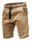 cheap Casual Shorts-Men&#039;s Shorts Drawstring Knee Length Pants Going out Solid Colored Cotton Blend Outdoor Mid Waist Black Gray Khaki Navy Blue Light Blue M L XL XXL 3XL / Summer
