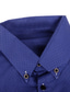 billige Dresskjorter-herreskjorte ensfarget button down krage daglig arbeid lange ermede topper basic hvit svart vin work dress skjorter