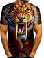 preiswerte T-Shirts für Herren mit 3D-Druck-Herren T Shirt Design Sommer Graphic Tier Kurzarm Rundhalsausschnitt Täglich Sport Bedruckt Kleidung Design Basic Gelb