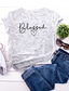 cheap Women&#039;s T-shirts-Women&#039;s T shirt Tee Designer Summer Hot Stamping Graphic Design Letter Short Sleeve Round Neck Daily Print Clothing Clothes Designer Basic White Pink Yellow