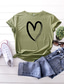 Χαμηλού Κόστους Γυναικεία T-Shirts-Γυναικεία Μπλουζάκι Υψηλής Ποιότητας Καλοκαίρι Κοντομάνικο Λευκό Ανθισμένο Ροζ Κίτρινο Πράσινο Ανοικτό Κρασί Πράσινο Χακί Πεταλούδα Αφηρημένο Σχέδιο Καυτή σφράγιση Στρογγυλή Λαιμόκοψη Καθημερινά