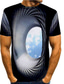 お買い得  メンズ3DＴシャツ-男性用 シャツ Tシャツ ベーシック カジュアル 半袖 グリーン ブルー ローズレッド グレー グラフィック 3D印刷 プリント ラウンドネック 日常 プリント 服装 ベーシック カジュアル
