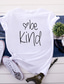 Χαμηλού Κόστους Γυναικεία T-Shirts-Γυναικεία Μπλουζάκι Υψηλής Ποιότητας Καλοκαίρι Καυτή σφράγιση Γραφική Σχέδιο Γράμμα Κοντομάνικο Στρογγυλή Λαιμόκοψη Καθημερινά Στάμπα Ρούχα Ρούχα Υψηλής Ποιότητας Βασικό Λευκό Ανθισμένο Ροζ Κίτρινο