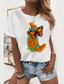 ieftine Tricouri Damă-Pentru femei Tricou Designer Ștampilare la cald Inimă Imprimeu Grafic Imprimare Design Manșon scurt Rotund Zilnic Îmbrăcăminte Îmbrăcăminte Designer Pisica Alb Mov