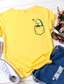 Χαμηλού Κόστους Γυναικεία T-Shirts-Γυναικεία Μπλουζάκι Υψηλής Ποιότητας Καλοκαίρι Κοντομάνικο Λευκό Μαύρο Ανθισμένο Ροζ Κίτρινο Πράσινο Ανοικτό Κρασί Σχέδιο Φρούτα Καυτή σφράγιση Στρογγυλή Λαιμόκοψη Καθημερινά Στάμπα Ρούχα Ρούχα