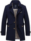 cheap Men&#039;s Jackets &amp; Coats-Men&#039;s Coat Trench Coat Winter Regular Solid Colored Trench Coat Overcoat Streetwear Practice Black Army Green Brown Navy Blue Beige