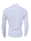 levne Košile k obleku-pánská košile jednobarevná knoflíkový límeček denní pracovní topy s dlouhým rukávem základní bílé černé víno pracovní společenské košile