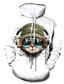abordables hoodies graphiques-Homme Sweat à capuche Design Casual Graphic Animal Blanche Print Capuche du quotidien Sortie Vêtements Standard