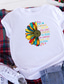 Χαμηλού Κόστους Γυναικεία T-Shirts-Γυναικεία Μπλουζάκι Υψηλής Ποιότητας Καλοκαίρι Καυτή σφράγιση Φλοράλ Γραφική Λουλούδι Ηλιοτρόπιο Σχέδιο Κοντομάνικο Στρογγυλή Λαιμόκοψη Καθημερινά Στάμπα Ρούχα Ρούχα Υψηλής Ποιότητας Βασικό