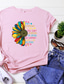 ieftine Tricouri Damă-Pentru femei Tricou Designer Vară Ștampilare la cald Floral Grafic Floare Floarea Soarelui Design Manșon scurt Rotund Zilnic Imprimeu Îmbrăcăminte Îmbrăcăminte Designer De Bază Alb Negru Roz Îmbujorat