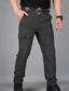 cheap Cargo Pants-Men&#039;s Tactical Cargo Work Pants Multi Pocket Sports Outdoor Solid Color Mid Waist Black Gray khaki S M L