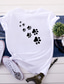 cheap Women&#039;s T-shirts-Women&#039;s T shirt Tee Designer Summer Hot Stamping Dog Design Short Sleeve Round Neck Daily Print Clothing Clothes Designer Basic White Black Pink