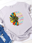 Χαμηλού Κόστους Γυναικεία T-Shirts-Γυναικεία Μπλουζάκι Υψηλής Ποιότητας Καλοκαίρι Καυτή σφράγιση Φλοράλ Γραφική Λουλούδι Ηλιοτρόπιο Σχέδιο Κοντομάνικο Στρογγυλή Λαιμόκοψη Καθημερινά Στάμπα Ρούχα Ρούχα Υψηλής Ποιότητας Βασικό