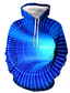 billiga 3d hoodies för män-Herr Huvtröja Tröja med tröja Gul Rubinrött Blå Purpur Grön Huva Grafisk 3D Print Dagligen Utekväll 3D-tryck Plusstorlekar Ledigt Kläder Pull Tröjor Långärmad