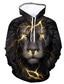 cheap Graphic Hoodies-Men&#039;s Hoodie 3D Print Animals Designer Graphic Print Hooded Daily Going out Clothing Clothes Regular Fit Yellow