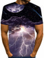 Χαμηλού Κόστους Ανδρικά 3D T-shirts-Ανδρικά Κοντομάνικα Μπλουζάκι Πουκάμισο Υψηλής Ποιότητας Καλοκαίρι Γραφική Φωτισμός MOON Κοντομάνικο Στρογγυλή Λαιμόκοψη Καθημερινά Εξόδου Στάμπα Ρούχα Ρούχα Υψηλής Ποιότητας Βασικό Κομψό στυλ street