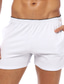 billiga Casual shorts-Herr Svett shorts Herr Boxer Solid färg Andningsfunktion Mjuk Kort Hem Dagligen Grundläggande Ledigt Smal Svart Vit Microelastisk