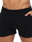 billiga Casual shorts-Herr Svett shorts Herr Boxer Solid färg Andningsfunktion Mjuk Kort Hem Dagligen Grundläggande Ledigt Smal Svart Vit Microelastisk