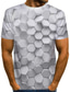 baratos T-shirts Homem com Estampado 3D-Homens Camiseta Camisa Social Designer Verão Gráfico 3D impressão Manga Curta Decote Redondo Diário Imprimir Roupas Designer Básico Exagerado Branco