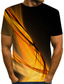 baratos T-shirts Homem com Estampado 3D-Homens Camisa Social Camisetas Camiseta Designer Verão Manga Curta Gráfico Estampado Decote Redondo Diário Para Noite Imprimir Roupas Designer Roupa de rua Verde Azul Dourado