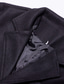 Недорогие Мужские куртки и пальто-Муж. Пальто Тренч Зима Длинная Сукно Однотонный Пальто Классический Офис Повседневные Теплый Черный Хаки Серый