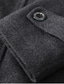 Недорогие Мужские куртки и пальто-Муж. Пальто Зимнее пальто Шерстяное пальто Зима Длинная Шерсть Сукно Однотонный Классический Повседневные Черный Винный Верблюжий Темно-серый Темно синий