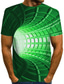baratos T-shirts Homem com Estampado 3D-Homens Camiseta 3D impressão Decote Redondo Verde Azul Roxo Amarelo Vermelho Impressão 3D Diário Manga Curta Imprimir Roupa Básico Exagerado Designer
