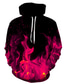 cheap Graphic Hoodies-Men&#039;s Hoodie Sweatshirt Party Designer Casual Graphic Flame Green Blue Fuchsia Orange Print Plus Size Hooded Club Weekend Long Sleeve Clothing Clothes Regular Fit