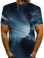 voordelige 3D T-shirts voor mannen-Voor heren T-shirt Overhemd Grafisch 3D Print Ronde hals blauw Paars Rood Zwart 3D-afdrukken Grote maten Dagelijks Korte mouw Afdrukken Kleding Basic overdreven