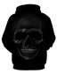 abordables hoodies graphiques-Homme Sweat à capuche basique Design Casual Graphic Crânes Noir Print Capuche Halloween du quotidien Sortie Manches Longues Vêtements Standard