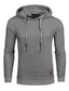 cheap Basic Hoodie Sweatshirts-Men&#039;s Hoodie Pullover Sweatshirt Sports &amp; Outdoors Designer Solid Colored Black khaki Light Gray Dark Gray White Clothing Clothes Regular Fit