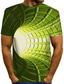 Χαμηλού Κόστους Ανδρικά 3D T-shirts-Ανδρικά Μπλουζάκι 3D Εκτύπωση Στρογγυλή Λαιμόκοψη Πράσινο του τριφυλλιού Θαλασσί Βυσσινί Κίτρινο Ρουμπίνι 3D εκτύπωση Καθημερινά Κοντομάνικο Στάμπα Ρούχα Βασικό Εξωγκωμένος Υψηλής Ποιότητας