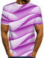 ieftine Tricouri 3D Bărbați-Bărbați Tricou Cămașă Designer Vară Grafic 3D Print Manșon scurt Rotund Zilnic Imprimeu Îmbrăcăminte Îmbrăcăminte Designer De Bază Exagerat Trifoi Alb Albastru piscină