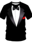 זול חולצות תלת מימד לגברים-בגדי ריקוד גברים חולצה קצרה מעצב קיץ שרוולים קצרים גראפי דפוס צווארון עגול יומי דפוס בגדים בגדים מעצב בסיסי מוּגזָם שחור פול אודם
