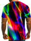 cheap Men&#039;s 3D T-shirts-Men&#039;s Shirt T shirt Tee Graphic Rainbow Round Neck Custom Print Black Red Blue Purple 3D Print Plus Size Daily Going out Short Sleeve Print Clothing Apparel Streetwear Exaggerated Basic