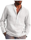 billige mænds fritidsskjorter-mænds fritidsskjorte tennisskjorte ensfarvet krave rund hals ferie afslappet skjorter korte ærmer toppe lyseblå vinrød hvid