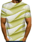 tanie T-shirty 3D męskie-Męskie Podkoszulek Koszula Designerskie Lato Graficzny Wzór 3D Krótki rękaw Okrągły dekolt Codzienny Nadruk Odzież Odzież Designerskie Podstawowy Przesadny Zielony Biały Niebieski