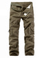 levne Cargo kalhoty-pánské klasické cargo kalhoty s více kapsami rovné nohavice outdoorové bavlněné taktické cargo kalhoty zip a knoflík denní sportovní jednobarevné celopropínací fialová armádní zelená černá khaki