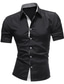 Χαμηλού Κόστους Επίσημα πουκάμισα-Ανδρικά Πουκάμισο Επίσημο Πουκάμισο Καλοκαιρινό πουκάμισο Συμπαγές Χρώμα Γιακάς Βαθυγάλαζο Μαύρο κόκκινο Λευκό Θαλασσί Μαύρο+ Άσπρο Δουλειά Δρόμος Κοντομάνικο Ρούχα Καθημερινό Αναπνέει Άνετο