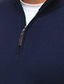 levne pánský pulovrový svetr-Pánské Svetr Pulovrový svetr Plést Pletený Pevná barva Do V Oblečení Zima Podzim Černá Námořnická modř M L XL