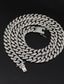 halpa Men&#039;s Trendy Jewelry-1kpl Kaulakoru For Miesten Lahja Metalliseos Kuuban linkki Toivoa