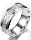 رخيصةأون Men&#039;s Trendy Jewelry-خاتم تنين سلتيك أسود من ألياف الكربون باللون الأحمر مقاس 8 مم للرجال بحواف مشطوفة الشكل (13)