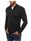 Χαμηλού Κόστους ανδρικό πουλόβερ πουλόβερ-Ανδρικά Πουλόβερ Πουλόβερ πουλόβερ Πλέκω Πλεκτό Συμπαγές Χρώμα Λαιμόκοψη V Ρούχα Χειμώνας Φθινόπωρο Μαύρο Βαθυγάλαζο M L XL