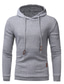 cheap Basic Hoodie Sweatshirts-Men&#039;s Plus Size Hoodie Solid Colored Oversized Hooded Daily Sports Holiday Active Basic Hoodies Sweatshirts  Long Sleeve Black Khaki Light gray / Fall / Winter / Spring