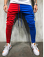 tanie Spodnie dresowe-męskie spodnie na co dzień slim fit kolorowe bloki biegaczy spodnie dresowe do ćwiczeń spodnie hiphop z kieszeniami plus size różowe